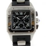 Cartier Santos 100 black Edition mit schwarzem Ziffernblatt