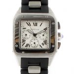 Cartier Santos 100 black Edition mit weissem Ziffernblatt