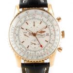 Breitling Old Navitimer rotgold weiss mit Leder schwarz