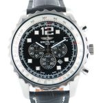 Breitling Chronospace Automatic schwarz mit Leder schwarz