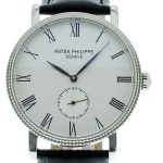 Patek Philippe Calatrava Weissgold schwarzes Lederband