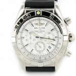 Product:Breitling Chronomat B01 stahl - weiss mit Kautschukband