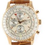 Breitling Old Navitimer rotgold mit Leder braun