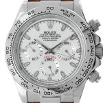 Rolex Daytona stahl/leder - weisses Ziffernblatt