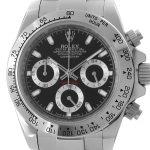 Rolex Daytona stahl - schwarzes Ziffernblatt