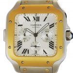 Cartier Santos de Cartier Chronograph Edelstahl/Gelbgold