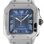 Product:Cartier Santos de Cartier Grosses Modell Stahl Blau