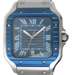 Product:Cartier Santos de Cartier 2023 PVD Zifferblatt blau