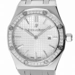 Product:Audemars Piguet Royal Oak Grande Tapisserie silber 34mm Diamanten