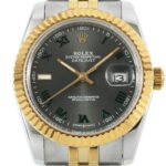 Product:Rolex Datejust 36mm Oyster 18k gold Wimbledon