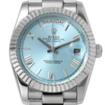 Product:Rolex Day-Date 36mm Platin Zifferblatt eisblau