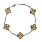 Product:Van Cleef Alhambra Armband Vintage weißgold Champagner